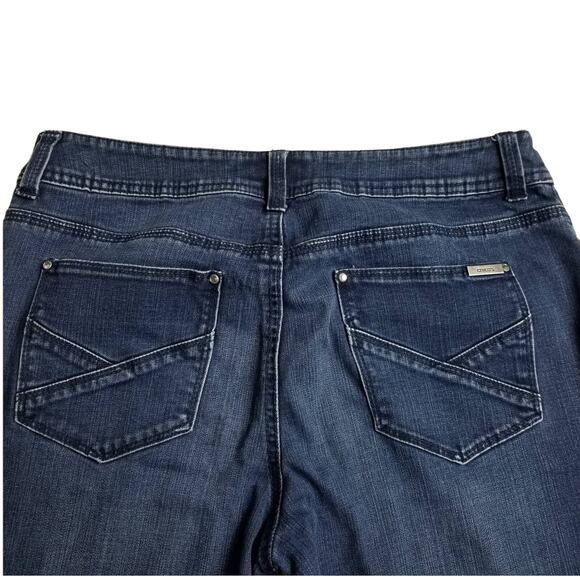 Chicos So Slimming Denim Blue Jeans Zip Ankles Very Good! Size 1 - Picture 2 of 5